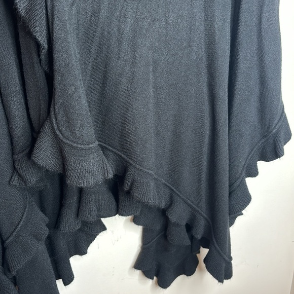 REITMANS One Size Ruffled Asymmetrical Open Front Sweater - Picture 6 of 10